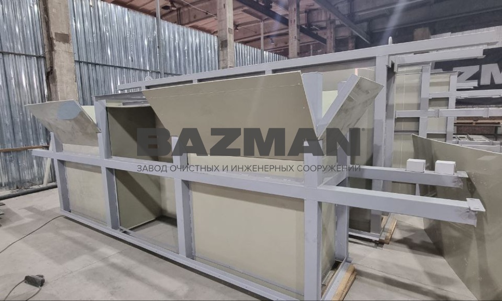 Лотковая система для очистных сооружений 10 000 м3/сутки Объект Очистные сооружения для курорта Шерегеш в Таштагольском районе Кемеровской области